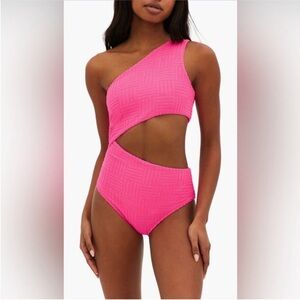 Beach Riot Celine Cut Out One Shoulder One-Piece Swimsuit Size L